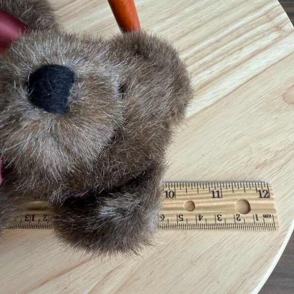 Vintage 1990s Boyds Bear Paxton W/ Tags Brown Teddy Bear Red Ribbon 10 Inch - Picture 7 of 7